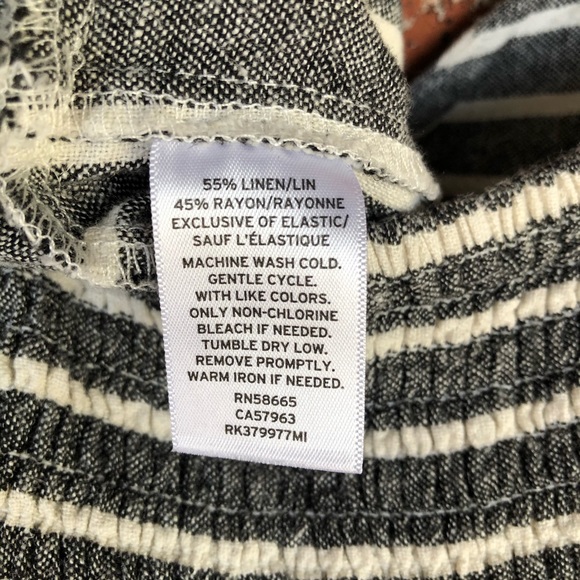 Abound Striped Tie Front Linen Blend Jumpsuit - Picture 9 of 14